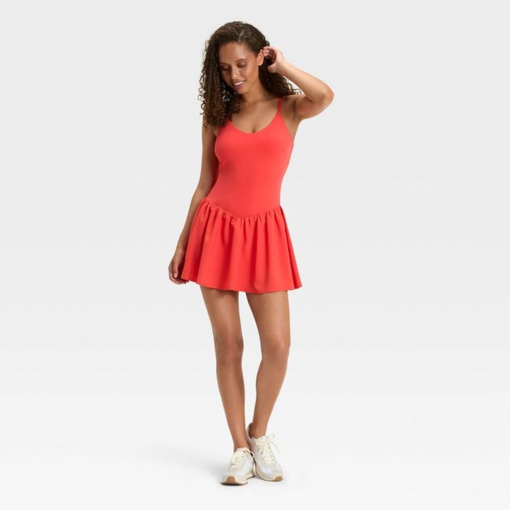 Open Box - JoyLab - Women's Drop Waist Active Dress - JoyLab Red L Red - Picture 3 of 4
